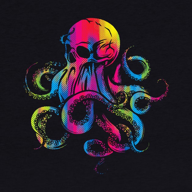 Vibrant Octopuskull by Daletheskater